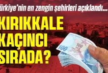 Türkiye'nin En Zengin Şehirleri Açıklandı - Kırıkkale Haber, Son Dakika Kırıkkale Haberleri