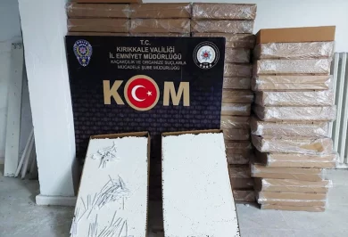 Kırıkkale'de 345 bin 800 makaron ele geçirildi